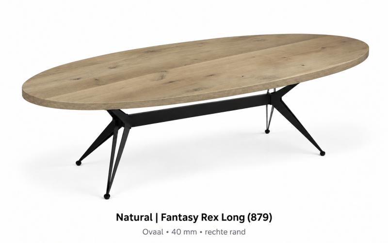 Ovale eiken eettafel 40 mm &ndash; zelf samenstellen